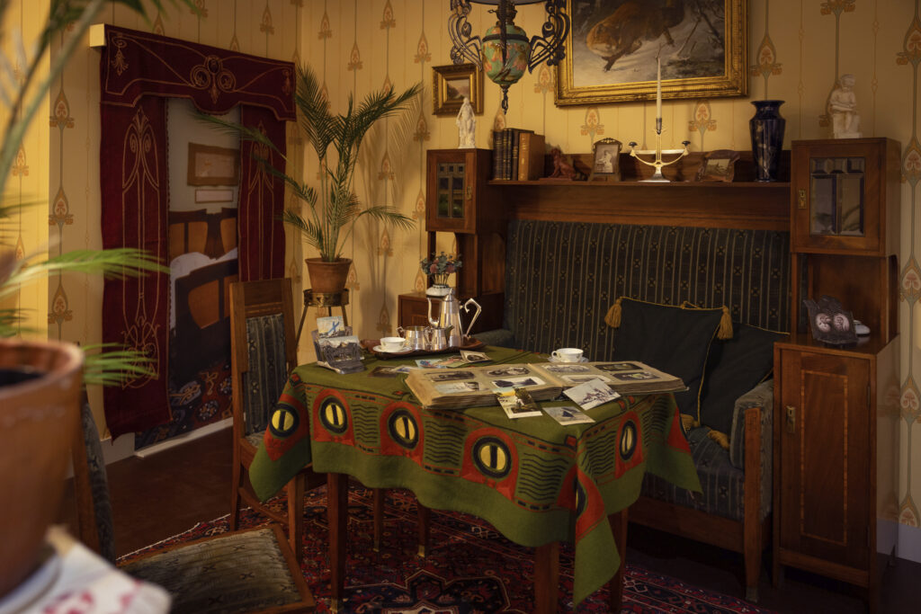Art Nouveau-style interior design in the museum's exhibition space.